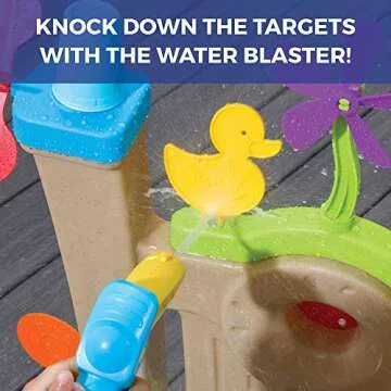 Step2 Waterpark Arcade, Kids Water Table Activity Sensory Playset, Summer Outdoor Toys, 6 Piece Water Toy Accessories, for Toddlers 3+ Years Old