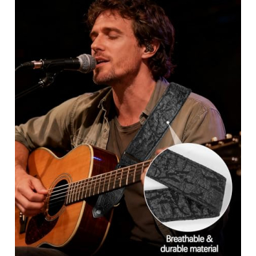 Philicoco Adjustable Woven Guitar Strap for All Musicians