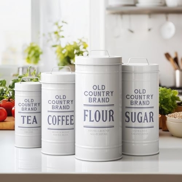 Chic Barnyard Canister Set for Kitchen Counter Style