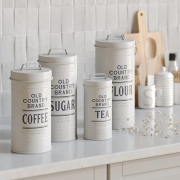 Chic Barnyard Canister Set for Kitchen Counter Style