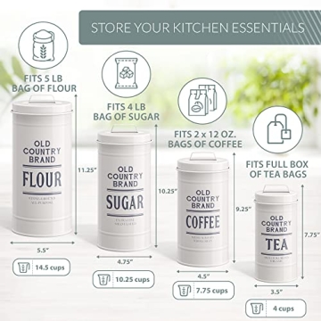 Chic Barnyard Canister Set for Kitchen Counter Style
