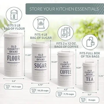 Chic Barnyard Canister Set for Kitchen Counter Style