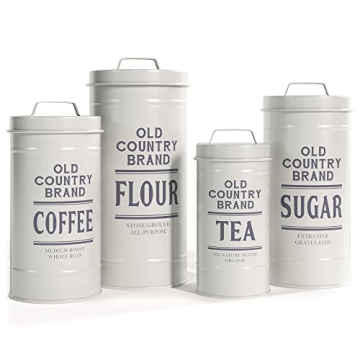 Chic Barnyard Canister Set for Kitchen Counter Style