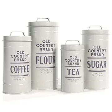 Chic Barnyard Canister Set for Kitchen Counter Style