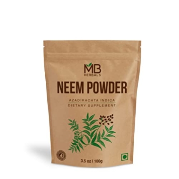MB Herbals Neem Powder 100% Pure Wildcrafted Supplement
