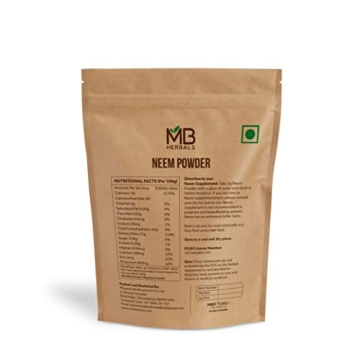 MB Herbals Neem Powder 100% Pure Wildcrafted Supplement