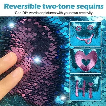 Alritz Mermaid Sequin Drawstring Bags Reversible Sequin Dance Bags Gym Backpacks for Girls