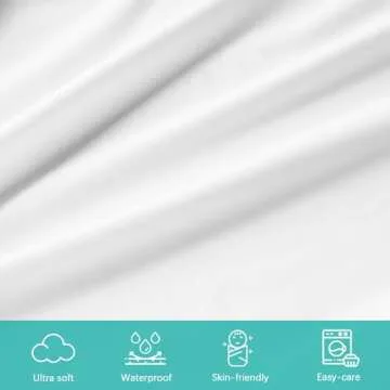 Changing Pad Cover Waterproof, 2 Pack Diaper Change Table Sheets for Baby Boys Girls, Fitted Cradle Sheets for 32"x16" Contoured Pad, Breathable & Ultra Soft, White