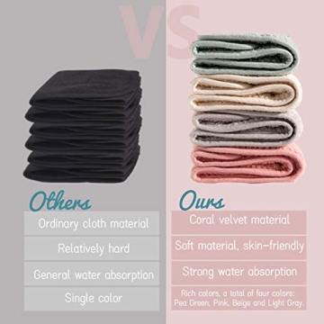 Whaline Spa Facial Headband 4 Pack Adjustable Soft Wrap