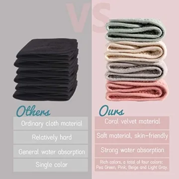 Whaline Spa Facial Headband 4 Pack Adjustable Soft Wrap