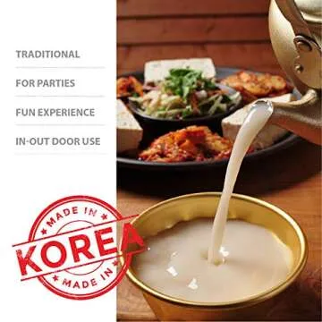 Eutuxia Makgeolli Bowls for Korean Traditional Raw Rice Wine Dongdongju, Soup or Any Drinks. Set of 4. Lightweight & Sturdy Aluminum Cup. Great for BBQ Parties, Camping & All Occasions. Made in Korea