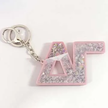 Zeta Tau Alpha Glitter Sorority Keychain - Personalized Beauty