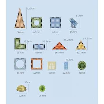 Dinosaur Magnetic Tiles Set for Kids 3-12 - STEM Fun