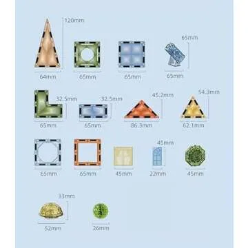 Dinosaur Magnetic Tiles Set for Kids 3-12 - STEM Fun