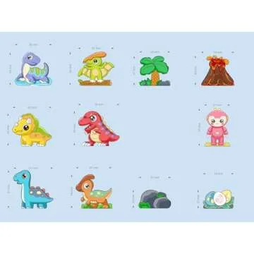 Dinosaur Magnetic Tiles Set for Kids 3-12 - STEM Fun