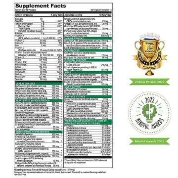 Vibrant Health Green Vibrance Vegan Superfood Pills - Nutrient-Packed Wellness