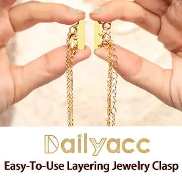 Layering Necklace Clasp 18 K Gold and Silver Separator for Stackable Necklaces