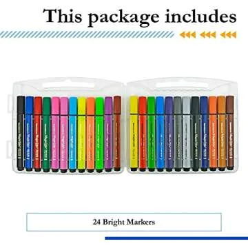 The Pencil Grip Magic Tri Stix, Non-Toxic and Washable Markers For Kids, 24 Assorted Stix Markers, TPG-397, 2 Pack