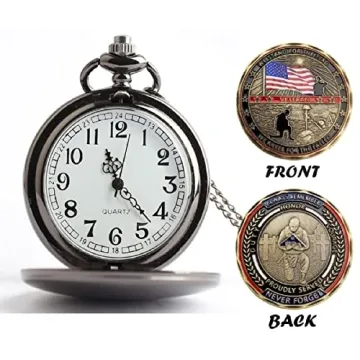 Veteran Gift Set: Pocket Watch & Challenge Coin