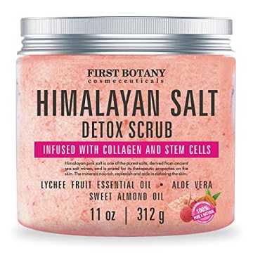 First Botany Body Scrub - Natural Exfoliating Salt Scrub & Body and Face Souffle helps with Moisturi...