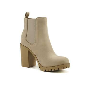 Soda Glove Ankle Boot for Stylish Women with Chunky Heels