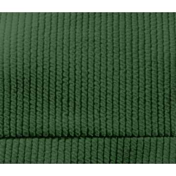 Lilosy Petite High Waisted Tummy Control Bikini Ribbed Sporty Brazilian Swimsuit Set Women Highwaisted Cheeky Cut Leg Rise Bottom Crop Push Up Top 2 Piece Bathing Suit Green X-Small