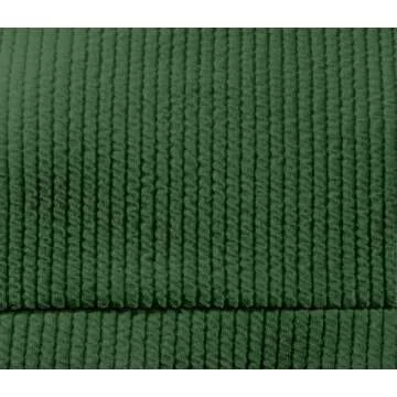 Lilosy Petite High Waisted Tummy Control Bikini Ribbed Sporty Brazilian Swimsuit Set Women Highwaisted Cheeky Cut Leg Rise Bottom Crop Push Up Top 2 Piece Bathing Suit Green X-Small