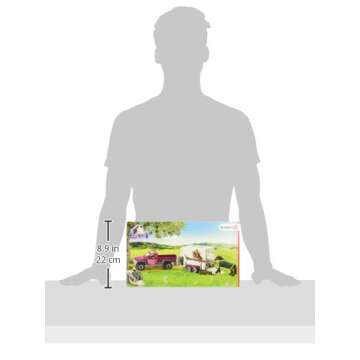 Schleich Horse Club, 15-Piece Playset, Horse Toys for Girls and Boys 5-12 years old Pick Up with Horse Box