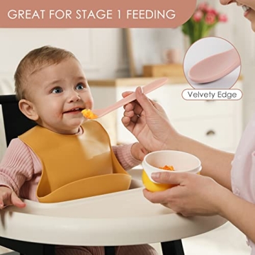 Silicone Feeding Spoons for Baby Soft-Tip & Dishwasher Safe