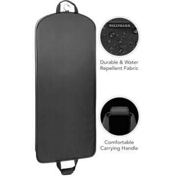 WallyBags 60” Deluxe Garment Bag for Easy Travel