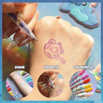 Disney Stitch Glitter Pen Body Art Set for Creative Kids
