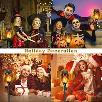 New Huing Solar Torches with Flickering Flames for Gardens