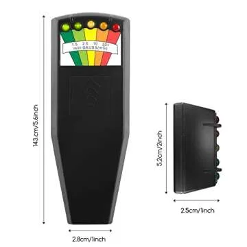 Jinyi EMF Meter 5 LED Magnetic Field Detector Ghost Hunting Paranormal Equipment Tester Counter (3 pcs)