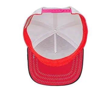 Goorin Bros. The Farm Summer Nights Capsule Trucker Hat, Pink. Black/Green/White, One Size