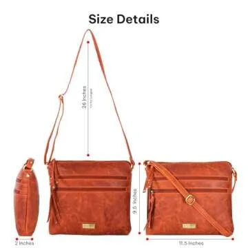 VALENCHI Crossbody Bag for Women - Premium Leather Style