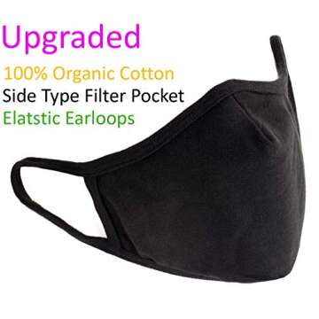 ECOMADE ARERNA Fashion Protective Face Mask Dust Cotton Washable Reusable Mask with Replacement Filt...