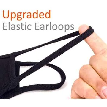 ECOMADE ARERNA Fashion Protective Face Mask Dust Cotton Washable Reusable Mask with Replacement Filter Pocket, Made in Korea Black