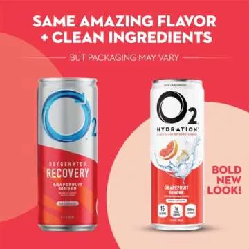 O2 Grapefruit Ginger Hydration Drink for Recovery