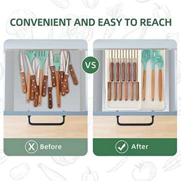 AWZITUO Knife Organizer - Expandable & Eco-Friendly