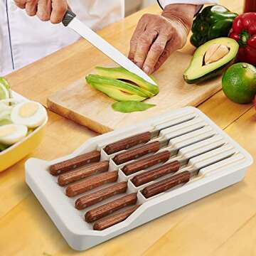 AWZITUO Knife Organizer - Expandable & Eco-Friendly