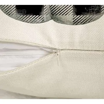 4TH Emotion Fall Pumpkin Pillow Covers 18x18 Set of 4 Farmhouse Autumn Thanksgiving Decorations Buffalo Thankful Cushion Case for Sofa Couch