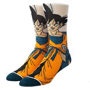 Dragonball 5 Pack Mens Crew Socks