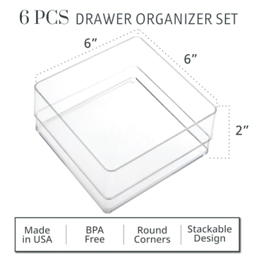 STORi SimpleSort Clear Drawer Organizer Set - 6-Piece