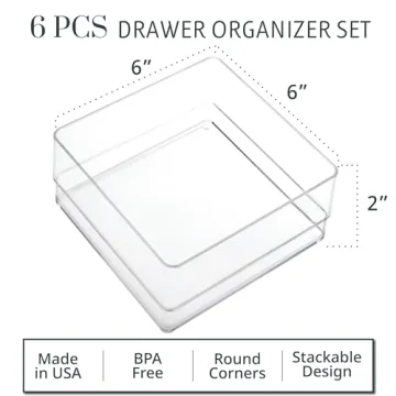 STORi SimpleSort Clear Drawer Organizer Set - 6-Piece