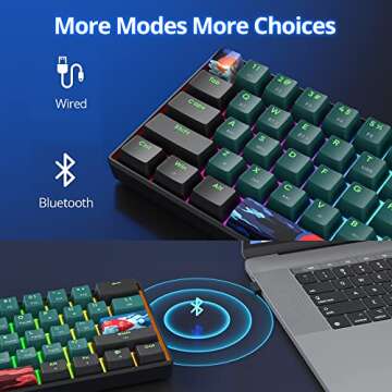 Surmen GT61 Wireless 60% Gaming Keyboard with RGB Backlight