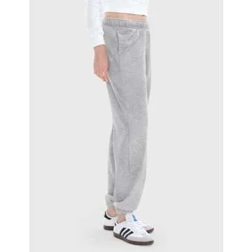 PUMIEY Grey Sweatpants for Women Lounge Baggy Sweatpants Casual Y2K Pants, Heather Grey Small