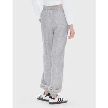 PUMIEY Grey Sweatpants for Women Lounge Baggy Sweatpants Casual Y2K Pants, Heather Grey Small