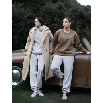 PUMIEY Grey Sweatpants for Women Lounge Baggy Sweatpants Casual Y2K Pants, Heather Grey Small