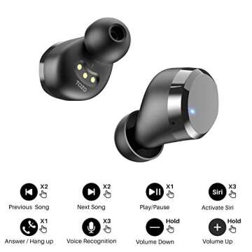 TOZO T12 Wireless Earbuds with Premium Sound