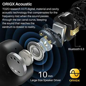 TOZO T12 Wireless Earbuds with Premium Sound